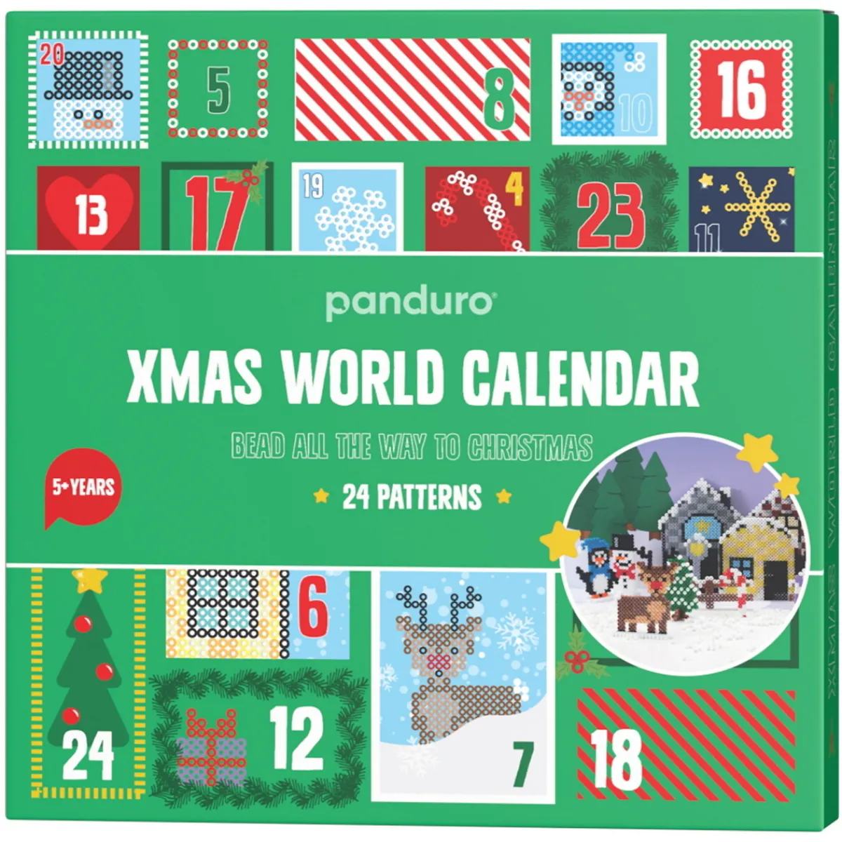 Barn Panduro Iron Beads Adventskalender Xmas World – 6800 pärlor + tillbehör för att pärla en vintervärld!