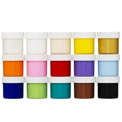 Creative Colors Akrylfärg i en bred palett för barn och unga konstnärer, 15×18 ml hobbyfärg | Barn Barnfärg