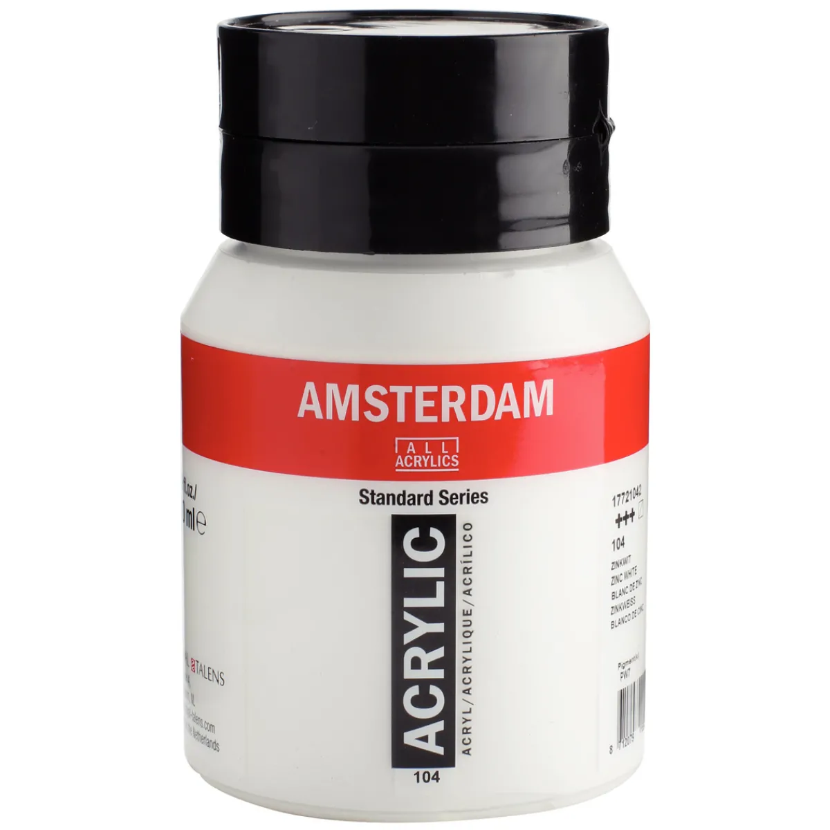 Amsterdam Acrylic akrylfärg 500 ml Zinc White 104 | Akrylfärger