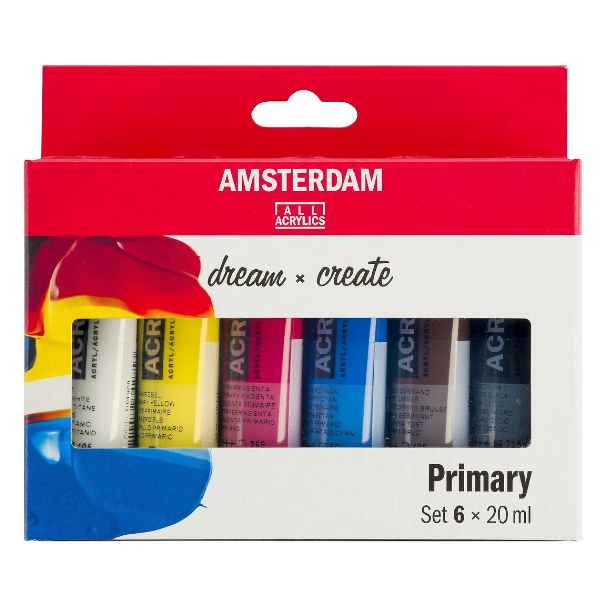 Amsterdam Acrylics Primary Set - 6 x 20 ml | Akrylfärger