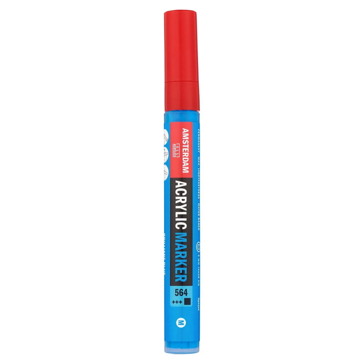 Amsterdam akrylmarker 4 mm Brilliant Blue - 564 | Tuschpennor & Markers