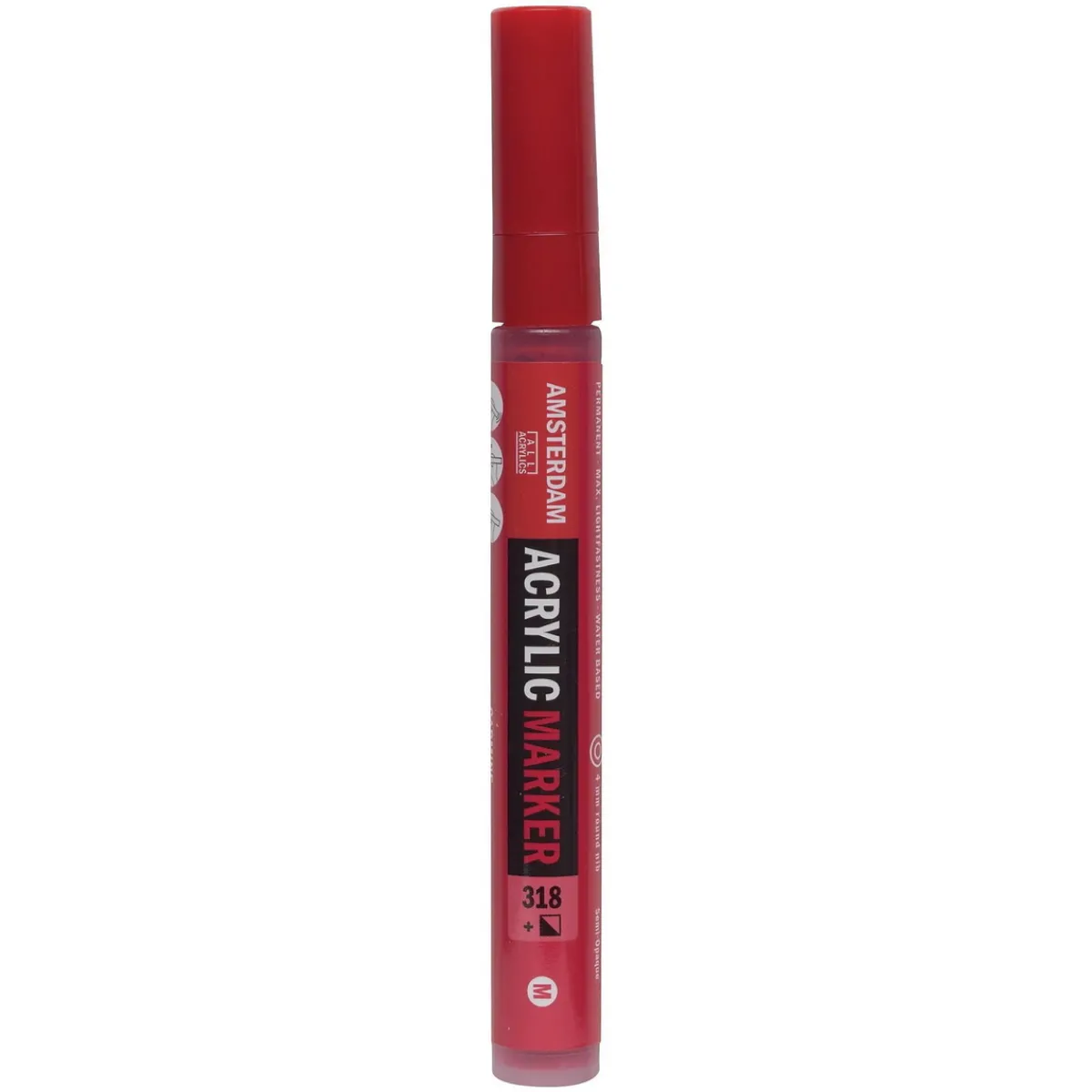Amsterdam akrylmarker 4 mm Carmine - 318 | Tuschpennor & Markers