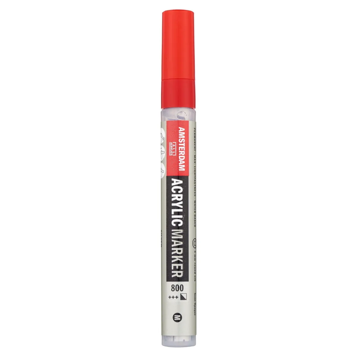 Amsterdam akrylmarker 4 mm Silver - 800 | Tuschpennor & Markers