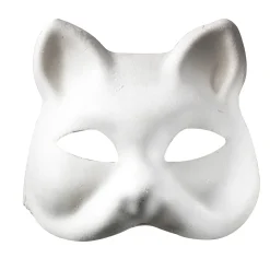 Panduro Hobby Ansiktsmask katt, kattmask av formpressad papp 18×18 cm | Barn Utklädnad