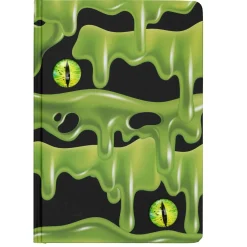 Panduro Hobby Anteckningsbok A5 slimy med ögon! Skräckinjagande skrivbok med 80 linjerade ark, 80 g/m² | Barn Skolmaterial