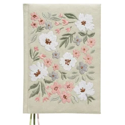 Panduro Hobby Anteckningsbok med broderat blommigt omslag, A5 (148×210 mm), 80 ark, 80 g/m² | Notebooks