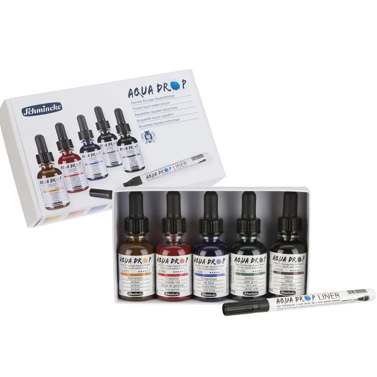 Schmincke Aqua Drop 5x30ml + Liner