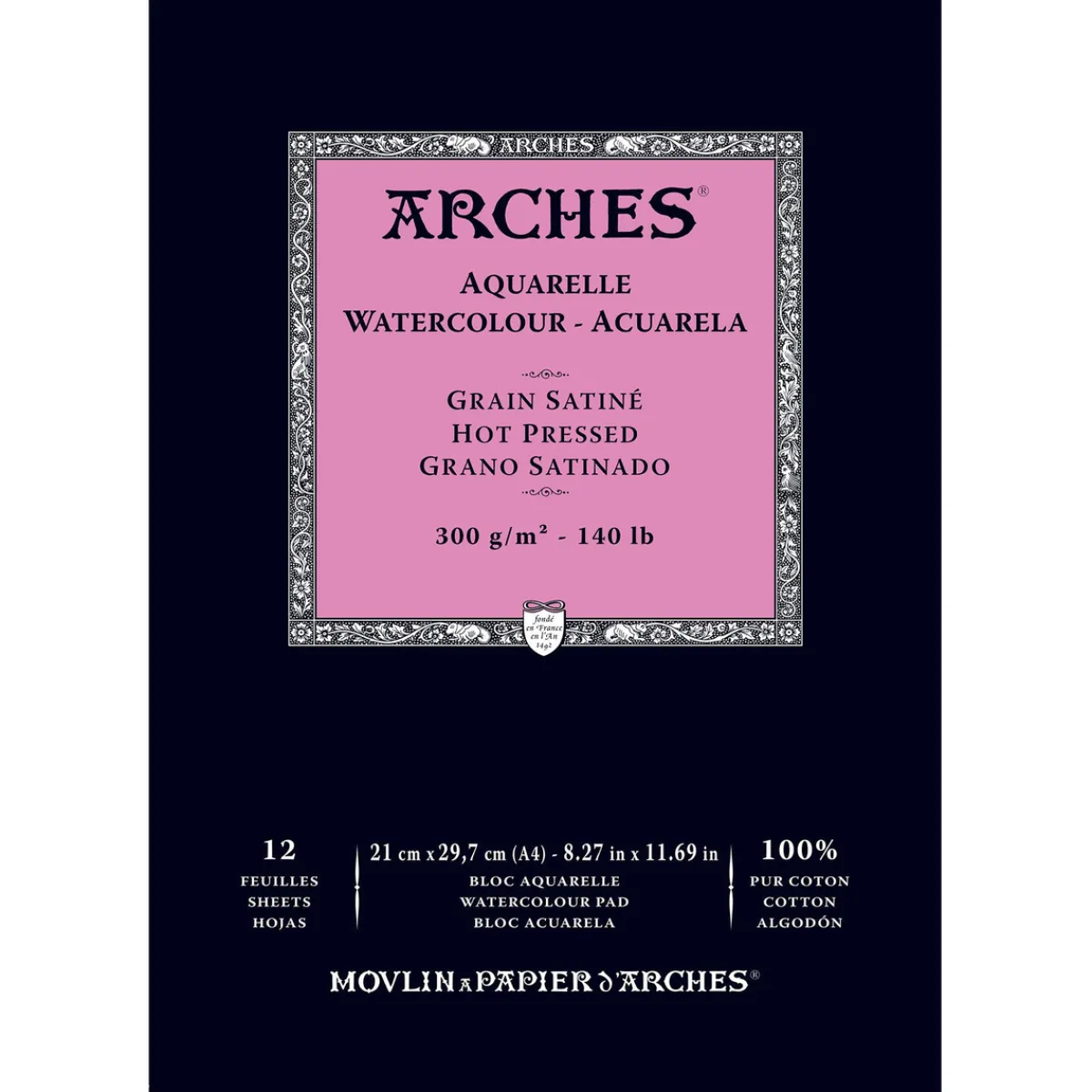 Arches akv.block GS A4 300g | Akvarellblock