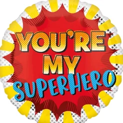 Barn Amscan Ballong Ø35 cm – färgglad ballong med texten "You´re my superhero"