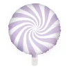 PartyDeco Ballong Ø35 cm – vit ballong med lila virvel / swirl | Barn Ballonger