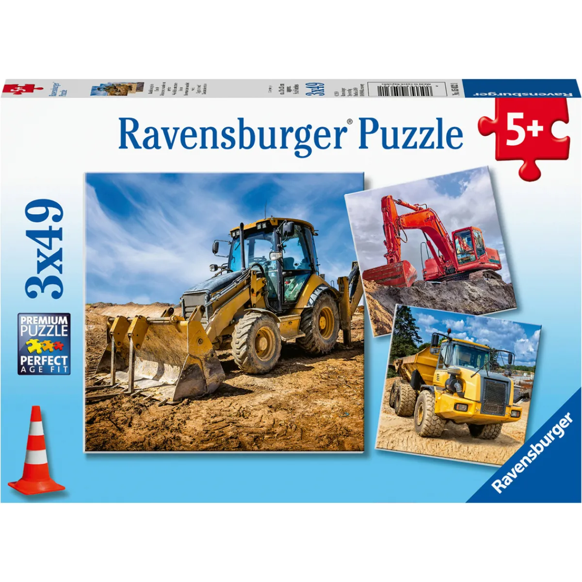 Ravensburger Barnpussel 3x49 Digger at work | Barn Barnpussel