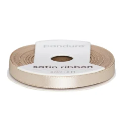 Panduro Hobby Beige satinband – 6 mm brett och 8 meter långt