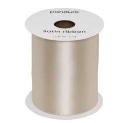 Panduro Hobby Beige satinband – 73 mm brett och 5 meter långt | Satinband