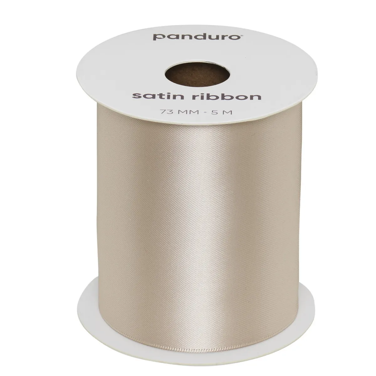 Panduro Hobby Beige satinband – 73 mm brett och 5 meter långt | Satinband