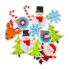 Panduro Hobby 70 bitar med självhäftande funky foam / dekorgummi med glada julmotiv | Barn Funky Foam