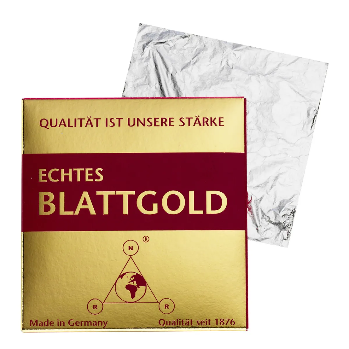 Oklassificerat Bladsilver, block med 25 ark à 95×95 mm