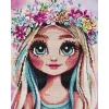 Panduro Hobby Bling Dots, diamond painting för barn 8+ år, flicka med krans 30×40 cm | Barn Bling-Dots