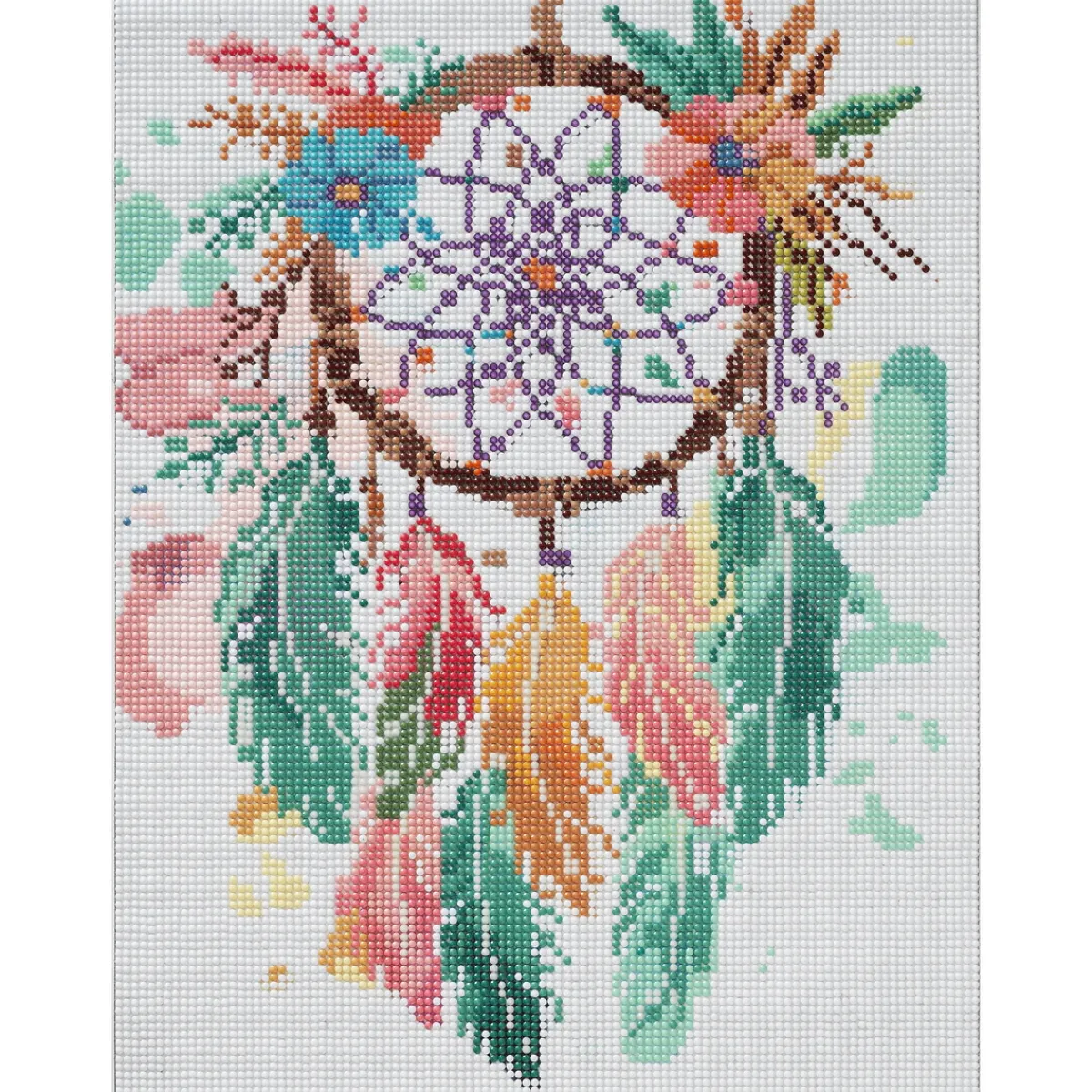 Barn Panduro Hobby Bling Dots Glow, diamond painting för barn 8+ år – självlysande drömfångare 30×40 cm