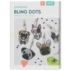 Panduro Hobby Bling Dots Kit, pärla 5 galet söta och roliga hundar! | Barn Bling-Dots