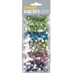 Barn Panduro Hobby Bling Dots Refill Facetted Ø6 mm – 5 påsar transparenta bling dots med silverbotten