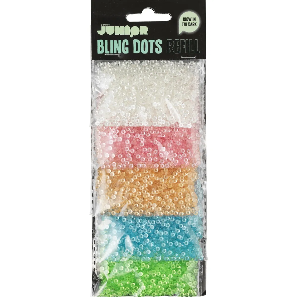 Barn Panduro Hobby Bling Dots Refill Glow In The Dark Ø3 mm - 5 påsar självlysande bling dots