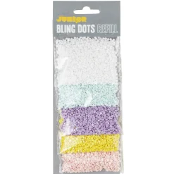 Panduro Hobby Bling Dots Refill Pastel Ø3 mm – 5 påsar bling dots i pastellfärger | Barn Bling-Dots