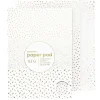 Panduro Hobby Block med designark A4, 12 transparenta ark med detaljer i guldmetallic, 113 g/m²