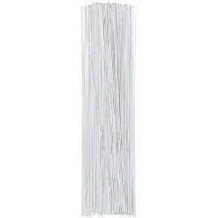 Panduro Hobby Blomsterpinnar / blomstertråd – 120 vita pinnar à 20 cm, Ø 0,8 mm | Metalltråd