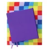 Panduro Hobby Bokomslag av stretchtyg, skyddsomslag för böcker – Rainbow 2-pack, 18×33 & 23×27 cm | Barn Skolmaterial