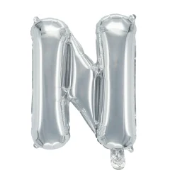 Panduro Hobby Bokstavsballong N silver 32 cm | Barn Ballonger