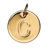 Panduro Jewellery Bokstavshänge cirkel C – Ø12 mm, mässing pläterat med 9 karat guld