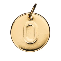 Panduro Jewellery Bokstavshänge cirkel O – Ø12 mm, mässing pläterat med 9 karat guld