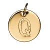 Panduro Jewellery Bokstavshänge cirkel Q – Ø12 mm, mässing pläterat med 9 karat guld