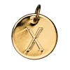 Panduro Jewellery Bokstavshänge cirkel X – Ø12 mm, mässing pläterat med 9 karat guld | Metallhängen