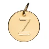 Panduro Jewellery Bokstavshänge cirkel Z – Ø12 mm, mässing pläterat med 9 karat guld | Metallhängen