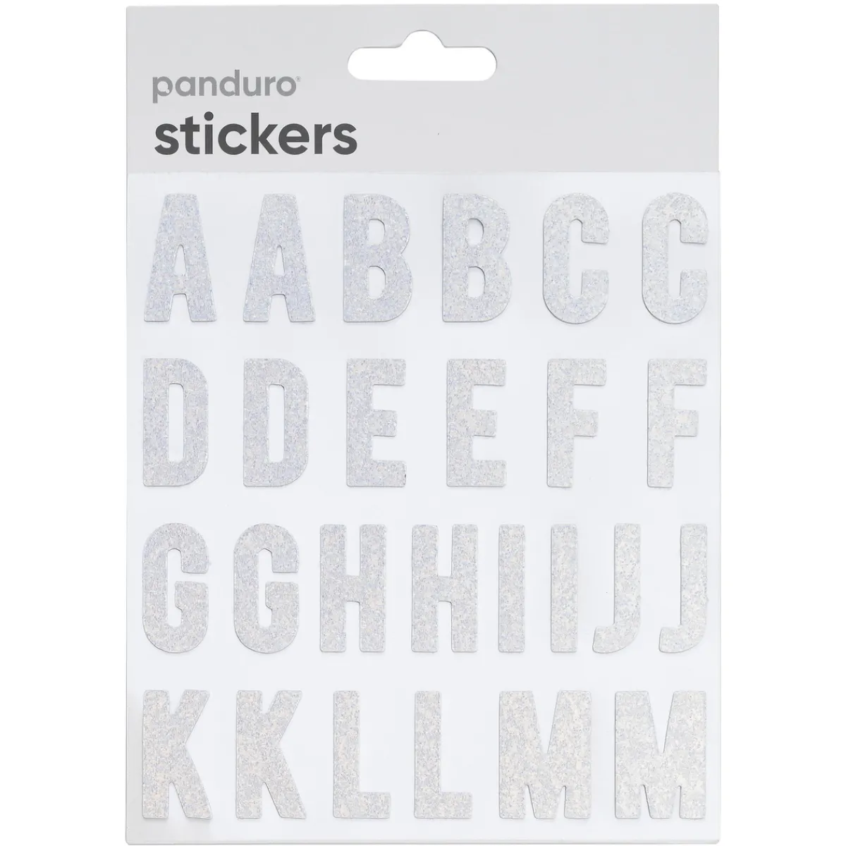 Panduro Hobby Bokstäver klistermärken A-Z iriserande guldtoner, 52 alfabet-stickers, 25 mm längd