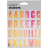Panduro Hobby Bokstäver klistermärken A-Z iriserande silverglitter, 52 alfabet-stickers, 25 mm längd | 3D Stickers