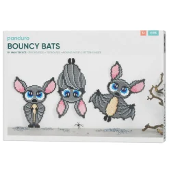 Panduro Iron Beads Bouncy Bats by Anja Takacs, pärla tre söta fladdermöss till Halloween! L. 25–27 cm | Barn Rörpärlor Midi