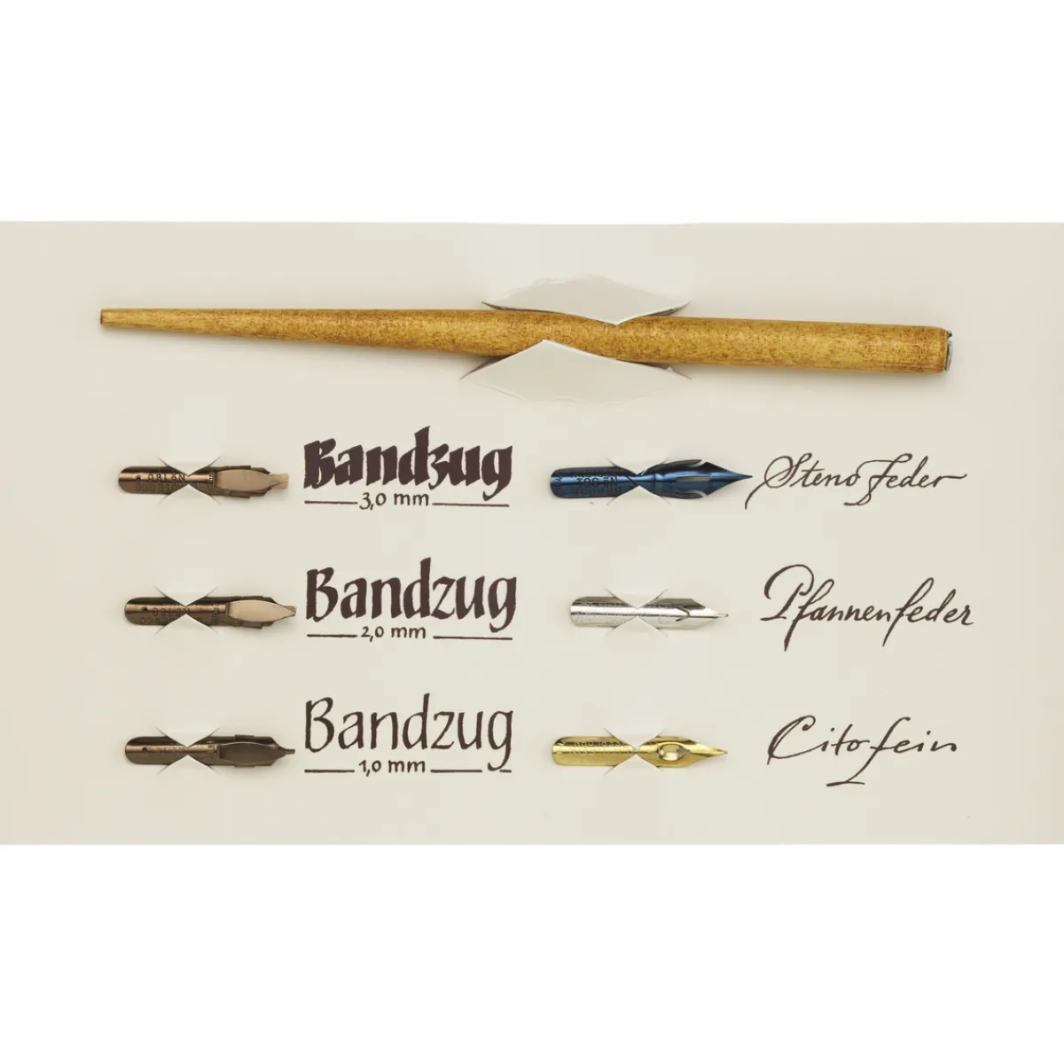 Brause kalligrafi set natur 6p