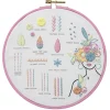 Panduro Hobby Broderikit Vackra stygn & blommor Ø20 cm – allt för ett lärorikt broderi!