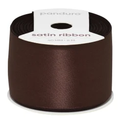 Panduro Hobby Brunt satinband – 40 mm brett och 8 meter långt | Satinband