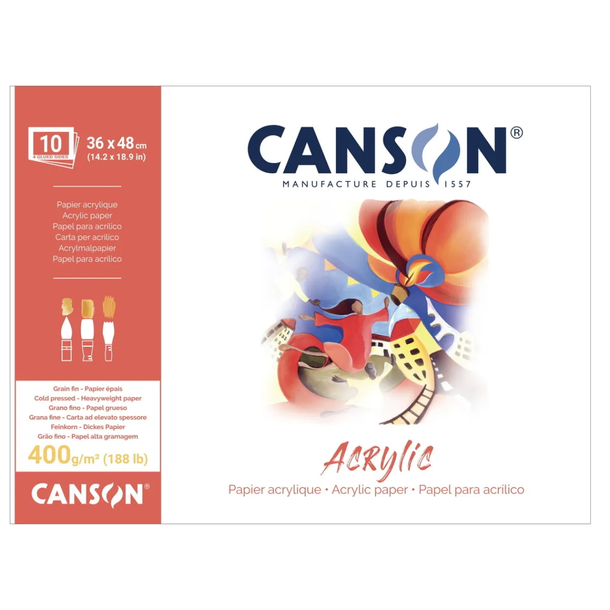 Canson Acrylic akrylblock 36×48 cm,10 ark, 400 g/m² | Block