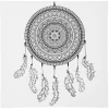 Panduro Hobby Canvas med tryckt motiv – dreamcatcher / drömfångare 30×30 cm | Uppspänd Målarduk / Bomull