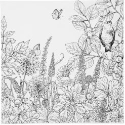 Panduro Hobby Canvas med tryckt motiv – härlig vårblomster 30×30 cm | Uppspänd Målarduk / Bomull