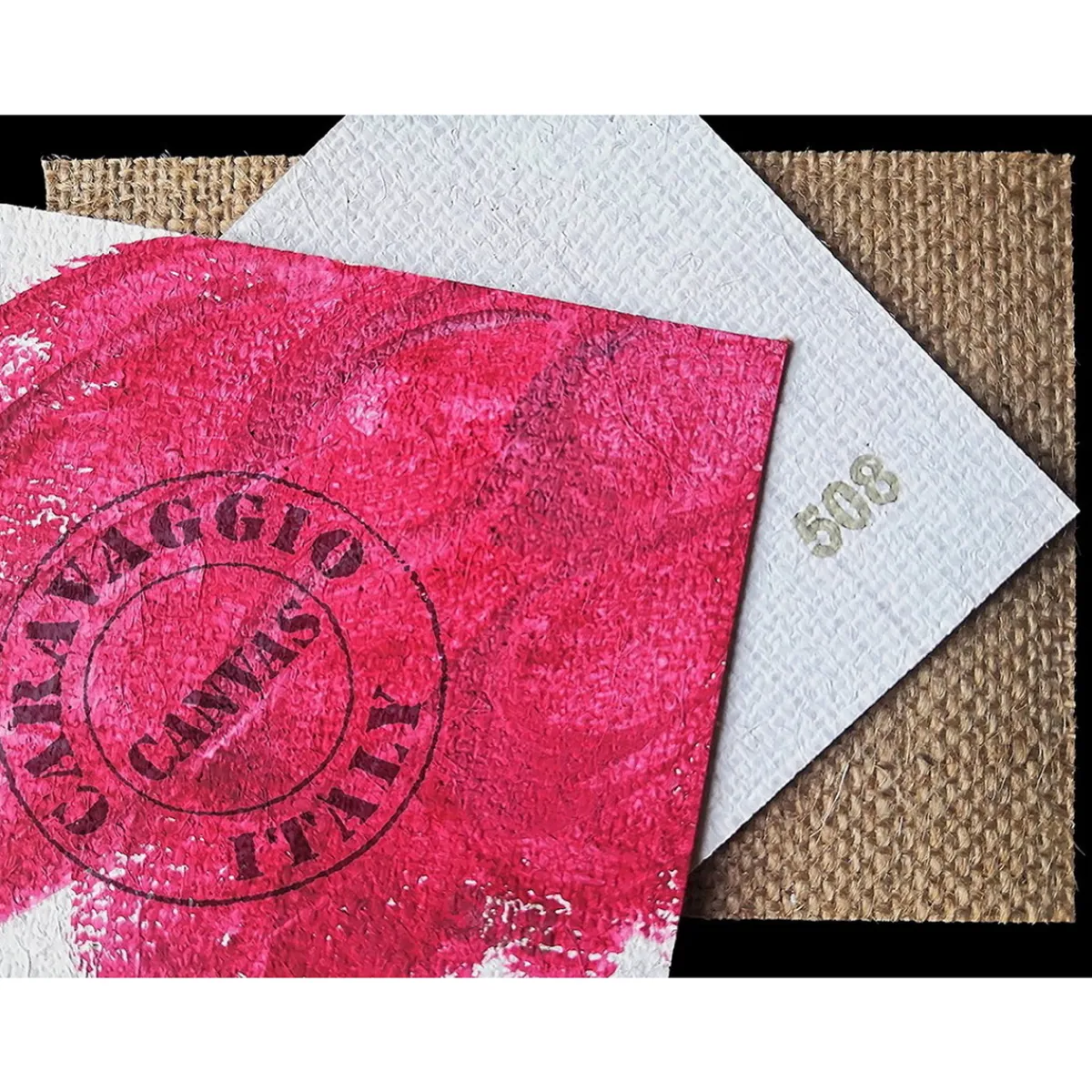 CaraVaggio målarduk 508, 210 cm bred, 100% jute, extra grov gräng, 500 g/m² | Målarduk Metervara