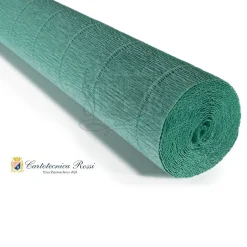 Cartotecnica Rossi kräppapper 17E4 – turkos, 180 g rulle (144 g/m²) à 50×250 cm | Crepepapper
