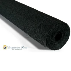 Cartotecnica Rossi kräppapper 602 – svart, 180 g rulle (144 g/m²) à 50×250 cm | Crepepapper