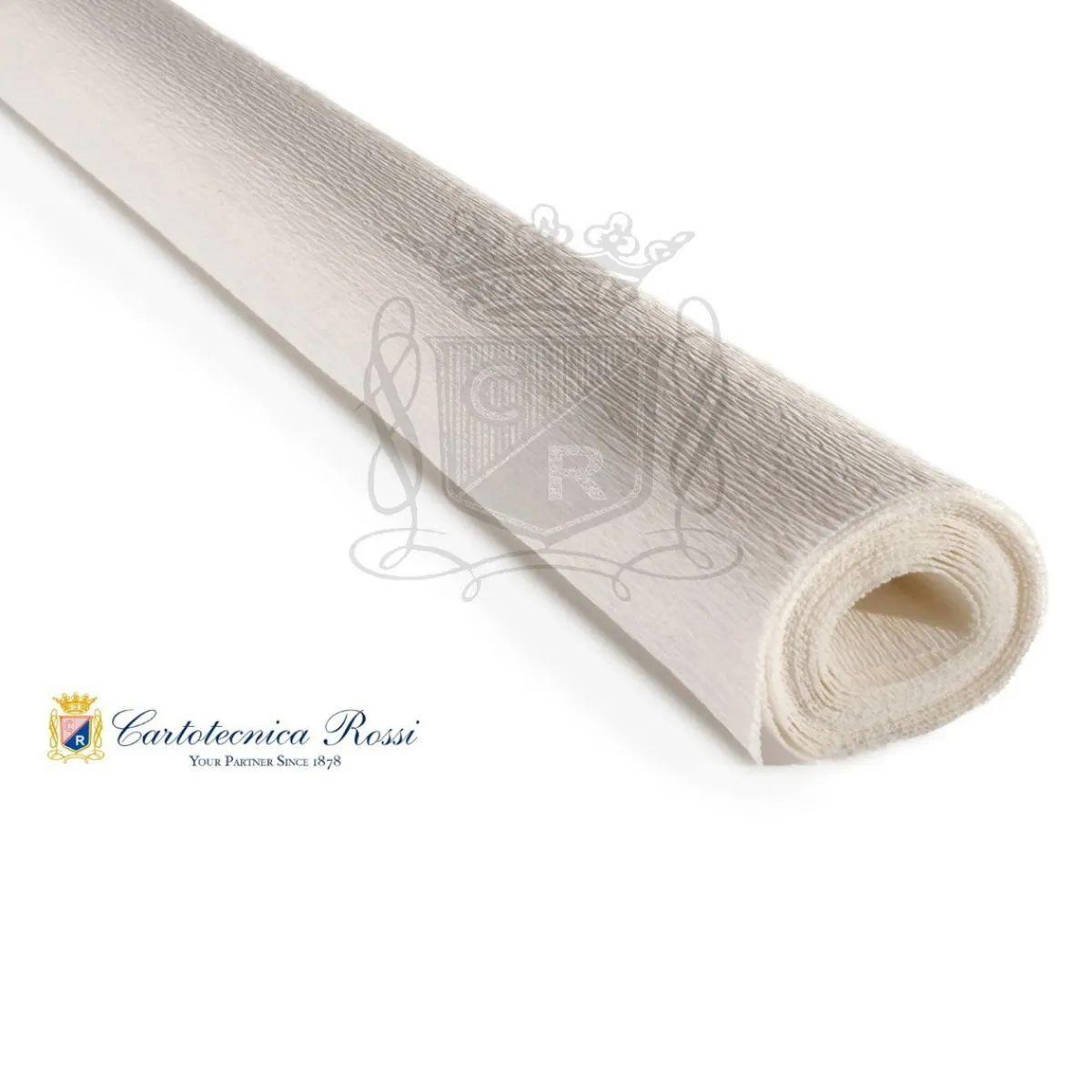 Cartotecnica Rossi kräppapper 350 – vit, 90 g rulle (120 g/m²) à 50×150 cm | Crepepapper