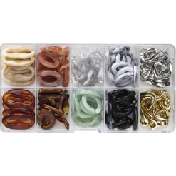 Panduro Jewellery Chain links classic mix – 108 kombinerbara länkar i olika färger och storlekar | Övriga Satser