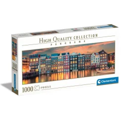 Clementoni pussel Panorama – Amsterdam 1000 bitar, 98×33 cm | Barn Pussel